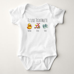 Baby Future Triathlete Reiten Strampler