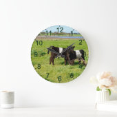 Baby Galloway Calves, Wall Clock Große Wanduhr (Zuhause)