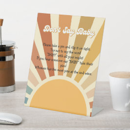 Baby Game Boho Sunshine Baby Shower Pedestzeichen Sockelschild