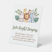 Baby Game Boy Elephant Baby Shower Pedestzeichen Sockelschild (Vorderseite)