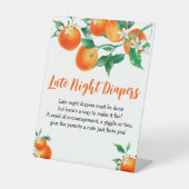 Baby Game Citrus Baby Dusche Say Baby Sign Sockelschild (Vorderseite)