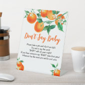 Baby Game Orange Baby Shower Say Baby Sign Sockelschild (In SItu)