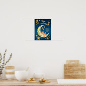 Baby Ganesha mit Mond und Sternen Poster (Küche)