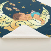 Baby Ganesha mit Mond und Sternen Sherpadecke (3/4)
