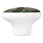 Baby-Gänsegoslings-Vogel-Tier-Tier-Griff Keramikknauf (Seitenansicht)