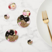 Baby Garden Rose Rosa Elfenbeingrüne Afro Puffs Konfetti (Gruppe)