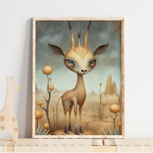 Baby Gazelle African Animal Gazelle Wall Print Poster