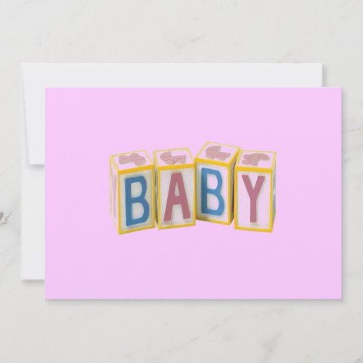 Baby Gebäude blockiert Einladung (Vorderseite)