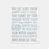 Baby-Gebet Fleecedecke (Vorderseite)