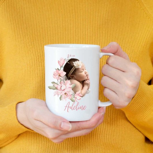 Baby geboren Foto Collage Neue moderne Tasse