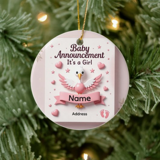 Baby geboren keramik ornament (Baum)