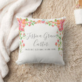 Baby-Geburts-Notfall-Garten-Blumenbeeren-Girly Kissen (Decke)