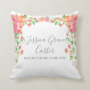 Baby-Geburts-Notfall-Garten-Blumenbeeren-Girly Kissen