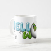 Baby-Gecko im Ei Kaffeetasse (Vorderseite Links)
