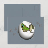 Baby-Gecko im Ei Postkarte (Vorne/Hinten)