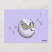 Baby-Gecko im Ei Postkarte (Rückseite)