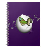Baby Gecko in Egg Notizblock (Vorderseite)