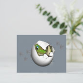 Baby Gecko in Egg  Postkarte (Stehend Vorderseite)