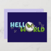 Baby Gecko in Egg Postkarte (Vorne/Hinten)