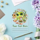 Baby Geckos Niedlich Cartoon Characters Acryleinladungen (Insitu (Hochzeit))