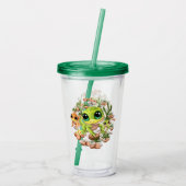 Baby Geckos Niedlich Cartoon Characters Acryltrinkbecher (Rückseite)