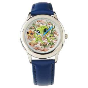Baby Geckos Niedlich Cartoon Characters Armbanduhr