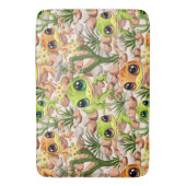 Baby Geckos Niedlich Cartoon Characters Badematte (Vorderseite Vertikal)