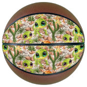 Baby Geckos Niedlich Cartoon Characters Basketball (Vorderseite)