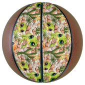 Baby Geckos Niedlich Cartoon Characters Basketball (Vertikal)