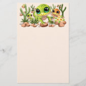 Baby Geckos Niedlich Cartoon Characters Briefpapier (Vorderseite)