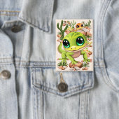 Baby Geckos Niedlich Cartoon Characters Button (Insitu)