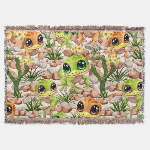 Baby Geckos Niedlich Cartoon Characters Decke