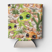 Baby Geckos Niedlich Cartoon Characters Dosenkühler (Vorderseite)