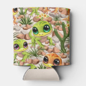 Baby Geckos Niedlich Cartoon Characters Dosenkühler (Rückseite)