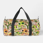 Baby Geckos Niedlich Cartoon Characters Duffle Bag (Rückseite)