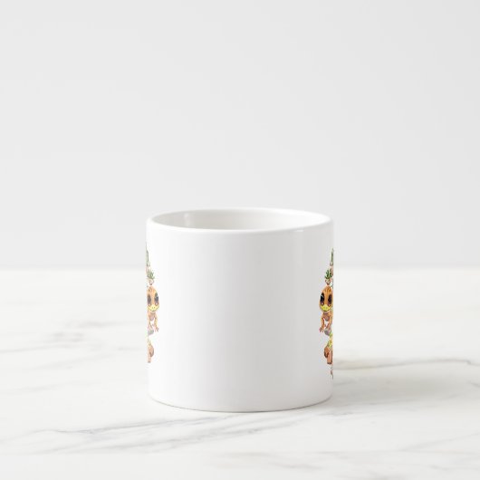 Baby Geckos Niedlich Cartoon Characters Espressotasse (Vorderseite)