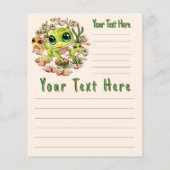 Baby Geckos Niedlich Cartoon Characters Flyer (Hinten)