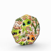 Baby Geckos Niedlich Cartoon Characters Fotoblock (Links)