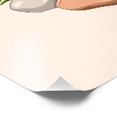 Baby Geckos Niedlich Cartoon Characters Fotodruck (Ecke)