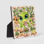 Baby Geckos Niedlich Cartoon Characters Fotoplatte (Vorderseite)