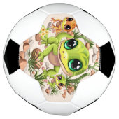 Baby Geckos Niedlich Cartoon Characters Fußball (Gedreht)