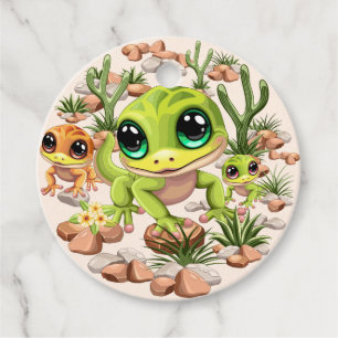 Baby Geckos Niedlich Cartoon Characters Geschenkanhänger