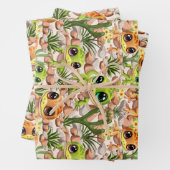 Baby Geckos Niedlich Cartoon Characters Geschenkpapier Set (Beispiel)