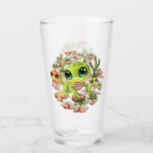 Baby Geckos Niedlich Cartoon Characters Glas (Rückseite)