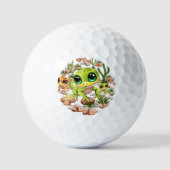 Baby Geckos Niedlich Cartoon Characters Golfball (Vorderseite)