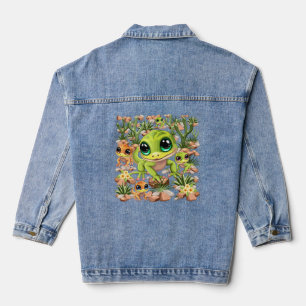 Baby Geckos Niedlich Cartoon Characters Jeansjacke