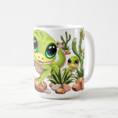 Baby Geckos Niedlich Cartoon Characters Kaffeetasse (VorderseiteRechts)