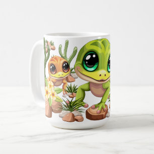 Baby Geckos Niedlich Cartoon Characters Kaffeetasse