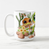 Baby Geckos Niedlich Cartoon Characters Kaffeetasse (Links)
