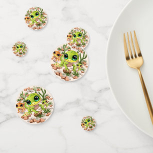 Baby Geckos Niedlich Cartoon Characters Konfetti